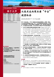 计算机行业深度：从技术走向商业看“中台”投资机会-数字化转型的下一个千亿战场