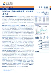 电力设备行业LG专题系列一：LG Chem-引领全球高增长，产业链深度受益