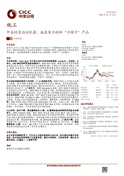 化工行业动态：中金投资论坛纪要：我国电子材料“卡脖子”产品