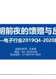 电子行业2019Q4-2020展望：黎明前夜的馈赠与反刍