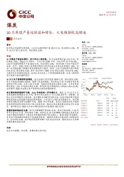 煤炭：10月原煤产量延续温和增长，火电维持较高增速