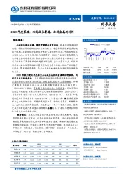 有色金属行业深度报告：2020年度策略：布局成长赛道，加码金属新材料