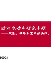 欧洲电动车研究专题：政策、供给和需求强共振，2020年或迎爆发！
