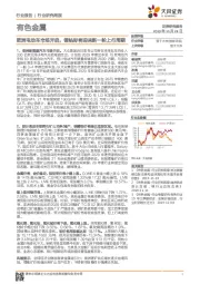 有色金属行业研究周报:欧洲电动车市场开启,锂钴即将迎来新一轮上行周期