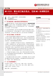 化工行业周报:MDI2020:聚合或已触及低点,但纯MDI有调整空间