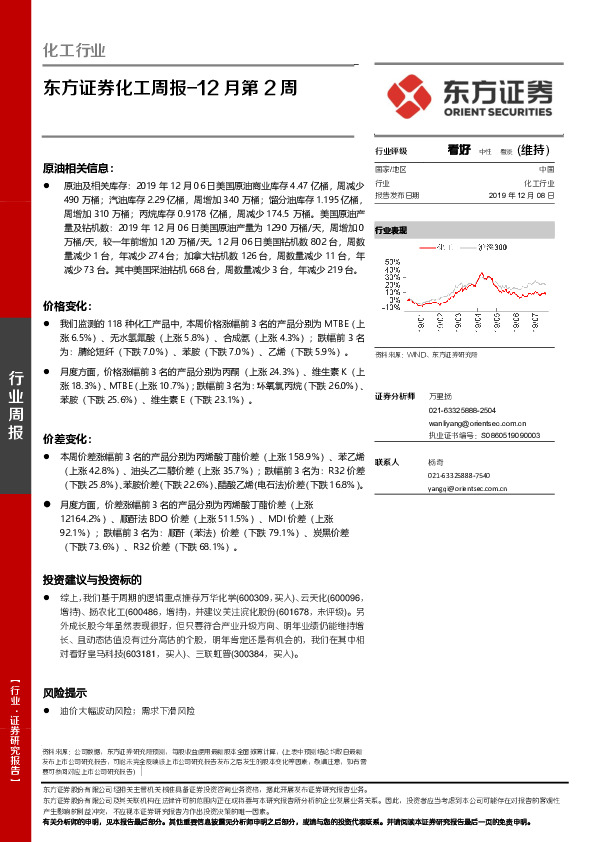 化工周报-12月第2周