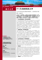 银行11月金融数据点评：企业信贷拉动信贷超预期增长，社融增速平稳M1小幅提升