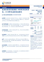 生物医药行业动态分析：疫苗批签发周度跟踪：四联苗再度批签发，23价肺炎疫苗快速增长