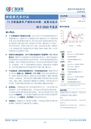 新能源汽车行业：11月新能源车产销环比双增，政策与技术助力2020年复苏