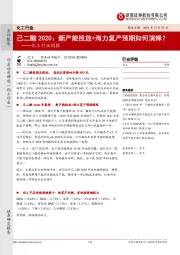 化工行业周报:己二酸2020:新产能投放+海力复产预期如何演绎?