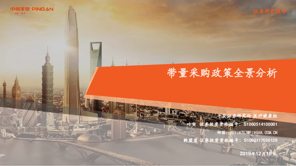 医药行业：带量采购政策全景分析