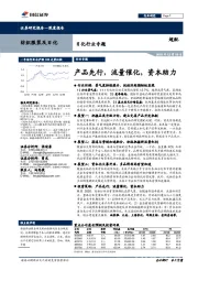 日化行业专题：产品先行，流量催化，资本助力