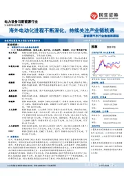 新能源汽车行业数据周跟踪:海外电动化进程不断深化,持续关注产业链机遇