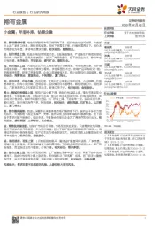 稀有金属-小金属:年底补库,钴锂企稳