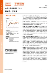 电价专题系列报告（三）：新时代，沉与浮