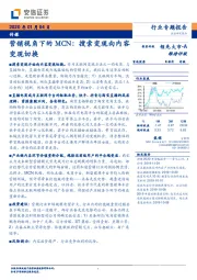 传媒行业专题报告：营销视角下的MCN：搜索变现向内容变现切换