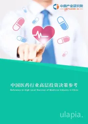 中国医药行业高层投资决策参考