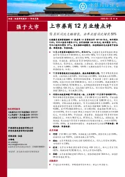 上市券商12月业绩点评：12月环同比大幅增长，全年业绩同比增长50%