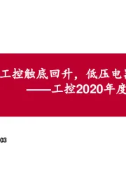 工控2020年度策略报告：工控触底回升，低压电器迎高景气