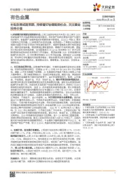有色金属行业研究周报:补贴政策或超预期,持续看好钴锂趋势机会,关注黄金投资价值