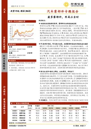 汽车零部件专题报告：看多零部件，布局正当时