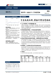 国防军工2020年1月投资策略：中东乱局加剧，装备外贸含苞待放