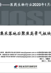 医药生物行业2020年1月投资策略：集采落地后聚焦高景气板块