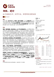 钢铁、建材12月数据点评：淡季不淡，供需两旺态势延续