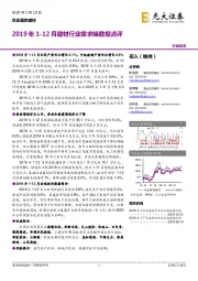 2019年1-12月建材行业需求端数据点评