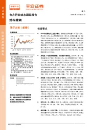 电力行业动态跟踪报告：结构微调