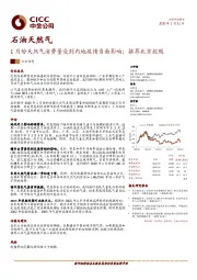 石油天然气:1月份天然气消费量受到内地疫情负面影响;推荐北京控股