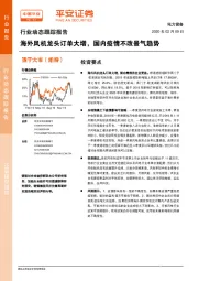 电力设备行业动态跟踪报告：海外风机龙头订单大增，国内疫情不改景气趋势