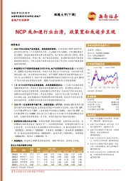 房地产行业例评：NCP或加速行业出清，政策宽松或逐步呈现