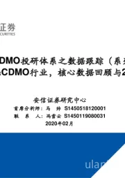 医药生物：CRO&CDMO投研体系之数据跟踪（系列二）：国内CRO&CDMO行业，核心数据回顾与2020年前瞻