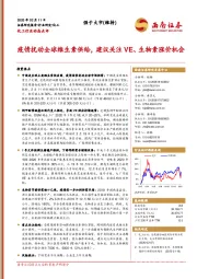 化工行业动态点评：疫情扰动全球维生素供给，建议关注VE、生物素涨价机会