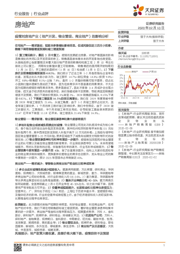 疫情对房地产业（地产开发、物业管理、商业地产）的影响分析