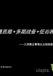 大消费及零售企业制胜新冠之役：“情境思维+多期战备+低谷跨越”