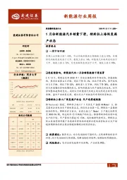 新能源行业周报：1月份新能源汽车销量下滑，特斯拉上海恢复满产状态