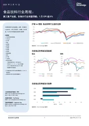 食品饮料行业周报：复工复产加速，各细分行业有望回暖；1月CPI超5%