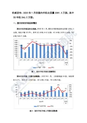 权威发布：2020年1月份国内手机出货量2081.3万部，其中5G手机546.5万部。