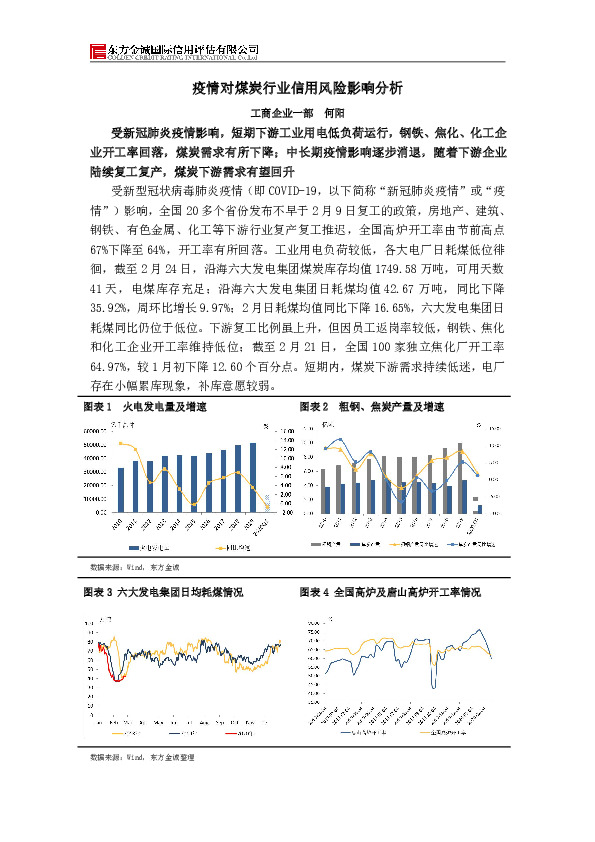 疫情对煤炭行业信用风险影响分析