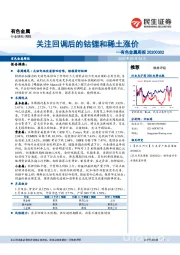 有色金属周报：关注回调后的钴锂和稀土涨价