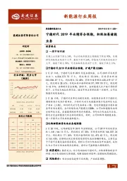 新能源行业周报：宁德时代2019年业绩符合预期，积极拓展储能业务