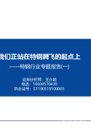 特钢行业专题报告（一）：我们正站在特钢腾飞的起点上