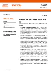 石油石化行业点评：韩国乐天工厂爆炸短期扰动石化市场