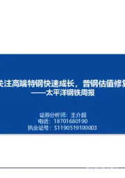 钢铁周报：关注高端特钢快速成长，普钢估值修复