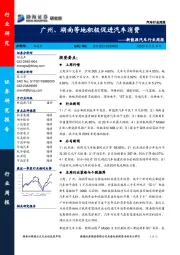 新能源汽车行业周报：广州、湖南等地积极促进汽车消费