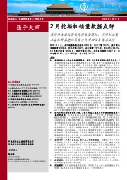 2月挖掘机销量数据点评:疫情冲击最大影响月份销量落地,下游加速复工叠加新基建政策发力将带动设备需求上行