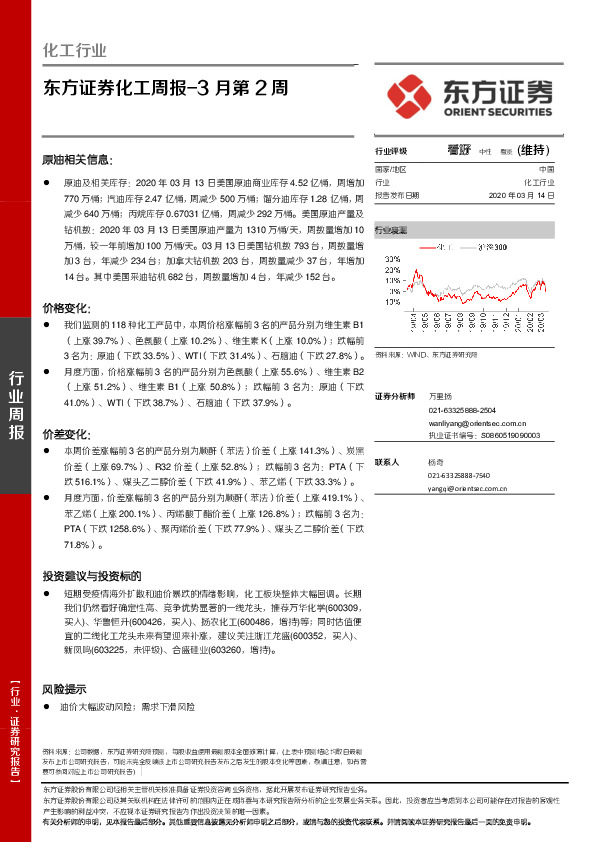 化工周报-3月第2周