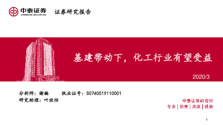 化工行业研究报告：基建带动下，化工行业有望受益